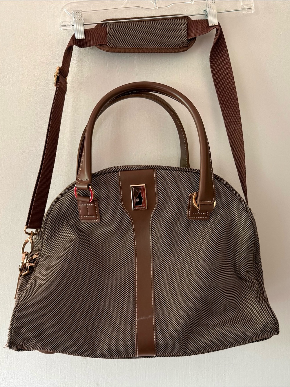 London Fog Canvas & Leather Travel Bag